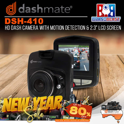 Dashmate DSH-410 HD Dash Camera with Motion Detection & 2.3" LCD Screen