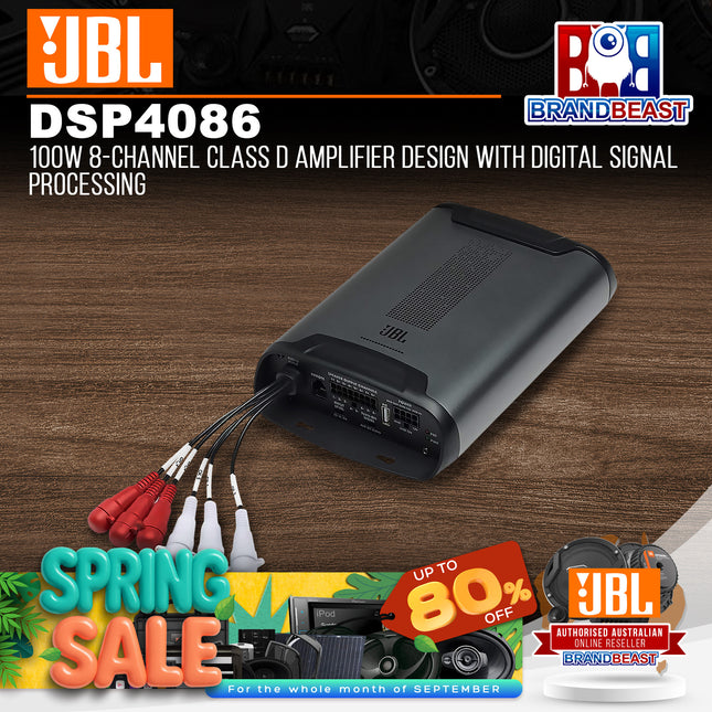JBL DSP4086 100W 8-Channel Class D Amplifier Design w/ Digital Signal Processing
