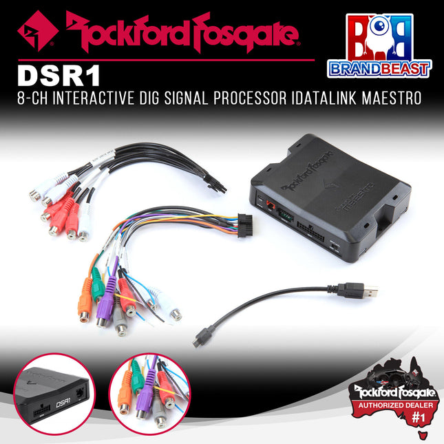 Rockford Fosgate DSR1 8-Channel Interactive Signal Processor w/ Integrated iDatalink Maestro Module