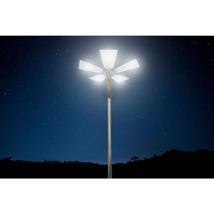 Drivetech 4x4 DT-5SMD Telescopic Camping Light - Dual Colour Dimmable 12V LED Overhead Area Light with 3.8m Telescopic Pole, IP67 Waterproof, 50m Illumination Range for 4WD Camping and Outdoor Adventures