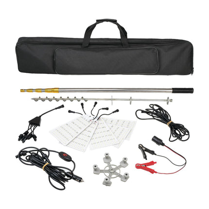 Drivetech 4x4 DT-5SMD Telescopic Camping Light - Dual Colour Dimmable 12V LED Overhead Area Light with 3.8m Telescopic Pole, IP67 Waterproof, 50m Illumination Range for 4WD Camping and Outdoor Adventures