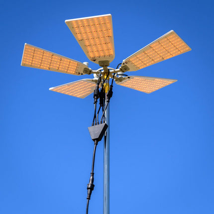 Drivetech 4x4 DT-5SMD Telescopic Camping Light - Dual Colour Dimmable 12V LED Overhead Area Light with 3.8m Telescopic Pole, IP67 Waterproof, 50m Illumination Range for 4WD Camping and Outdoor Adventures