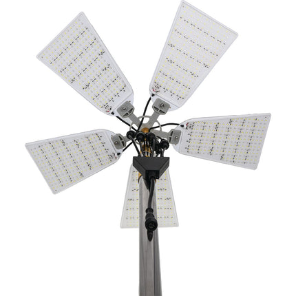 Drivetech 4x4 DT-5SMD Telescopic Camping Light - Dual Colour Dimmable 12V LED Overhead Area Light with 3.8m Telescopic Pole, IP67 Waterproof, 50m Illumination Range for 4WD Camping and Outdoor Adventures