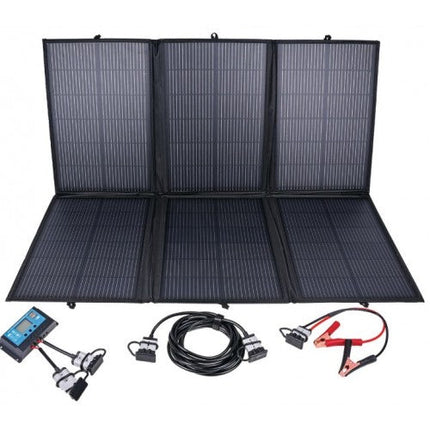 Drivetech 4x4 DT-SB200-1 200W Foldable Solar Blanket - Portable Solar Panel with PWM 10A Charge Controller, Anderson Connectors, and Complete Wiring Kit for 4WD Camping, Caravan, and Off-Grid Battery Charging