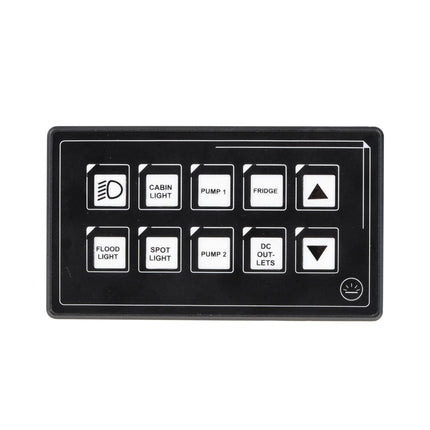 Drivetech4X4 DT-SWP10 10-Way Touch Switch Panel with Bluetooth Control
