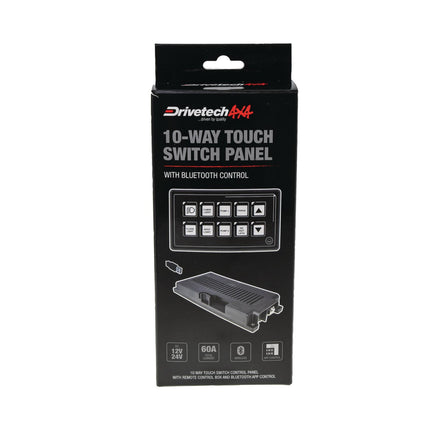 Drivetech4X4 DT-SWP10 10-Way Touch Switch Panel with Bluetooth Control