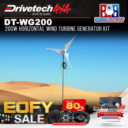 Drivetech4X4 DT-WG200 200W Horizontal Wind Turbine Generator Kit