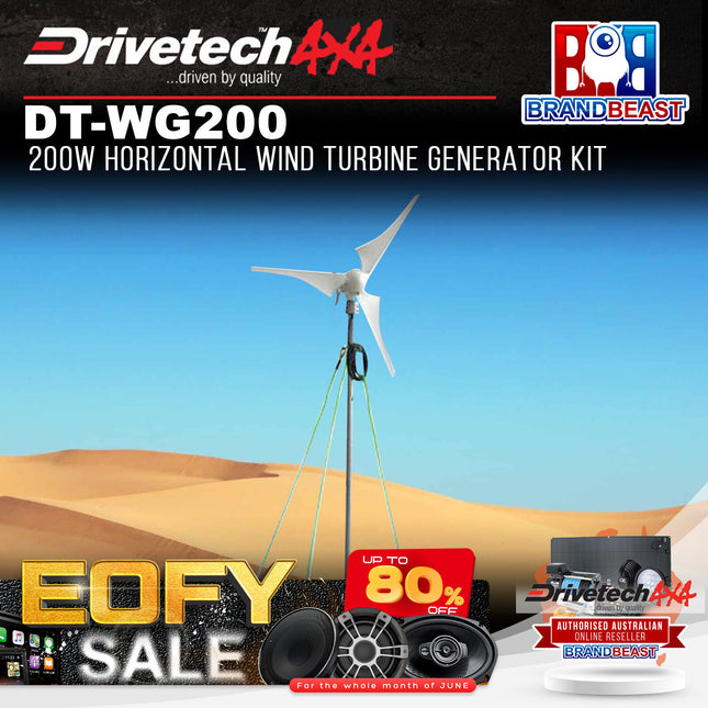 Drivetech4X4 DT-WG200 200W Horizontal Wind Turbine Generator Kit