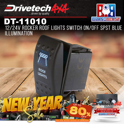 Drivetech4X4 DT-11010 12/24V Rocker Roof Lights Switch On/Off SPST