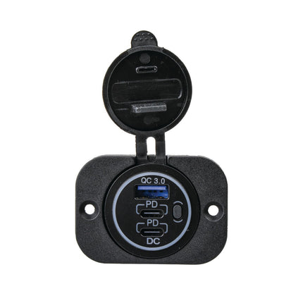 Drivetech 4x4 DT-17104 QC3.0 Quick Charge USB and Dual 55W Type-C Port Power Socket