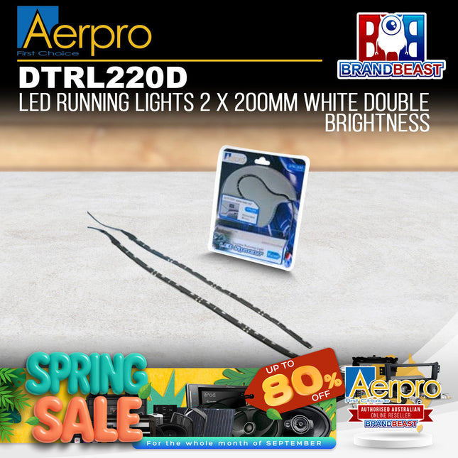 Aerpro DTRL220D 2x 220mm Flexible LED Daytime Running Lights Double Brightness
