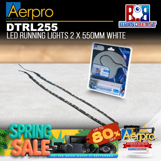 Aerpro DTRL255 2x 550mm Flexible LED Daytime Running Lights - Cool White