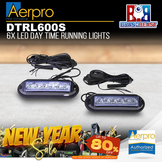 Aerpro DTRL600S 6x LED Daytime Running Lights