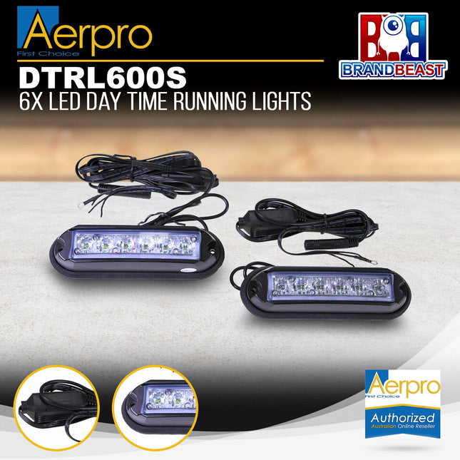 Aerpro DTRL600S 6x LED Daytime Running Lights