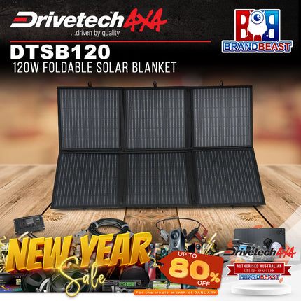 Drivetech4X4 DTSB120 120W Foldable Solar Blanket