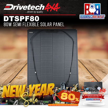 Drivetech4X4 DTSPF80 80W Semi Flexible Solar Panel