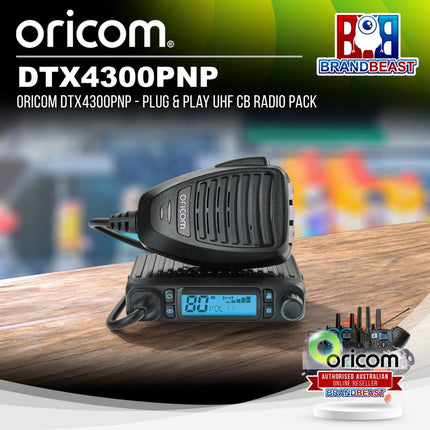 ORICOM DTX4300PNP - Plug & Play UHF CB Radio Pack