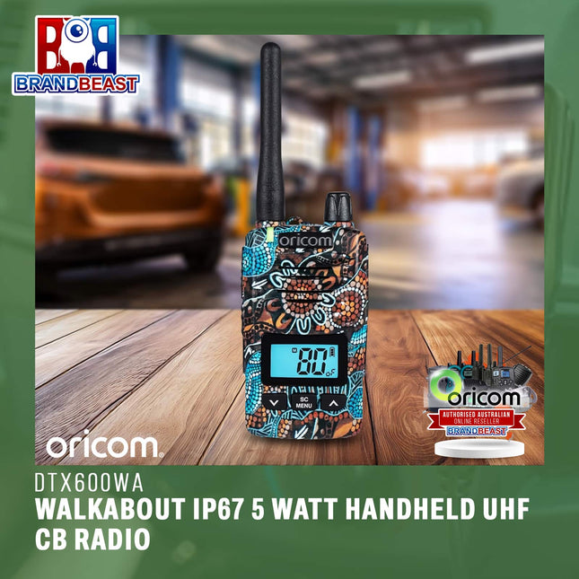 Oricom DTX600WA Walkabout IP67 5 Watt Handheld UHF CB Radio