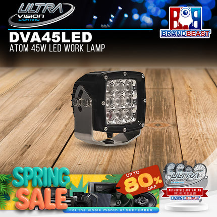 Ultra Vision Lighting DVA45LEDWF4 ATOM 45W LED Work Lamp - 4000K Wide Flood