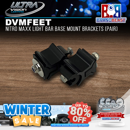 Ultra Vision Lighting DVMFEET Nitro MAXX Light Bar Base Mount Brackets (Pair)