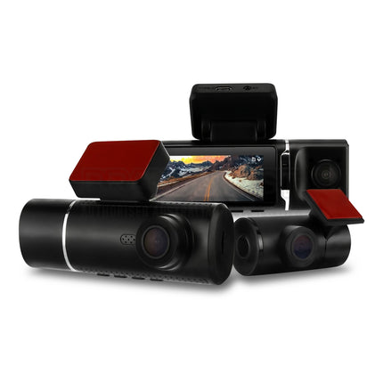 DNA DVR3CHS-4K 3-Channel Dash Cam Featuring 4K Front, 1080p Rear & 1080P Internal Infrared Camera With A 3 inch IPS Screen