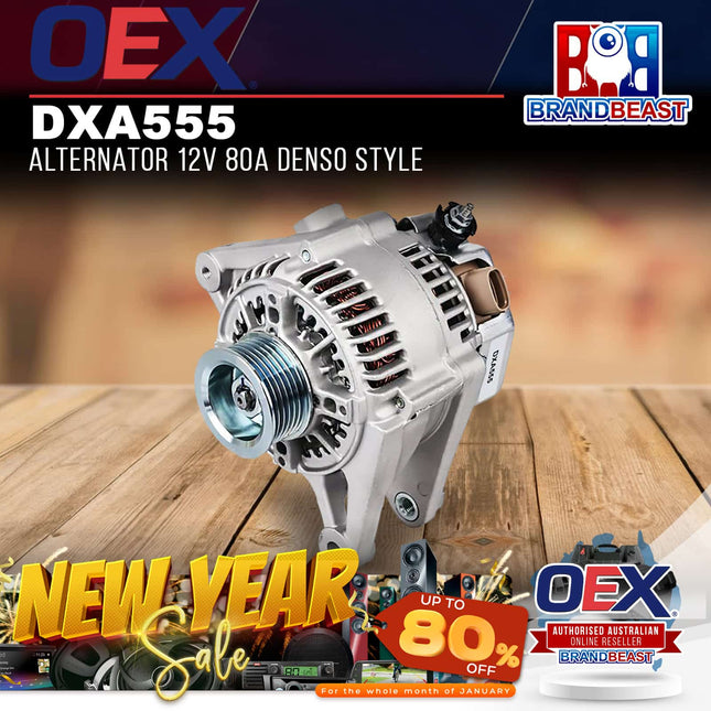 OEX DXA555 Alternator 12V 80A Denso Style