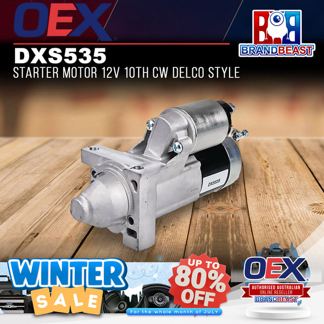 OEX DXS535 Starter Motor 12V 10Th CW Delco Style