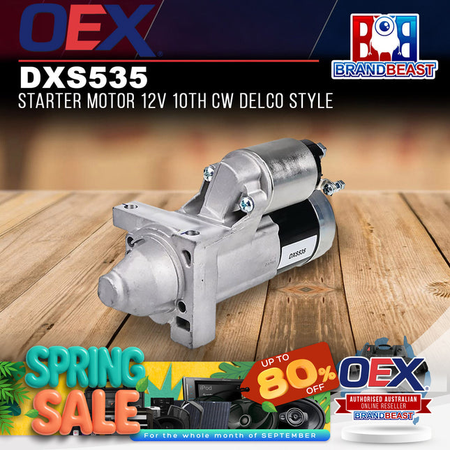 OEX DXS535 Starter Motor 12V 10Th CW Delco Style