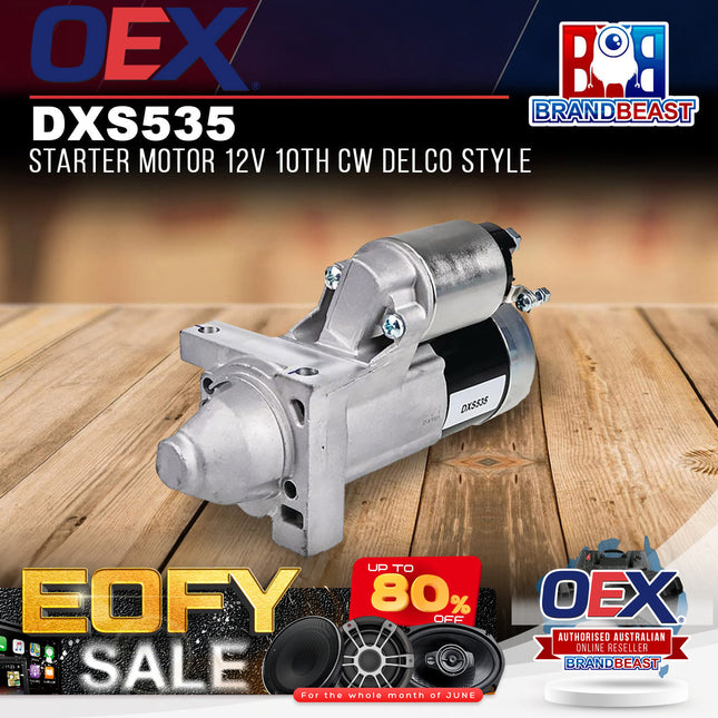 OEX DXS535 Starter Motor 12V 10Th CW Delco Style