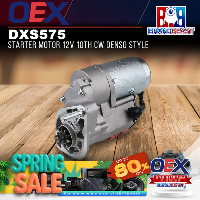 OEX DXS575 Starter Motor 12V 10Th CW Denso Style
