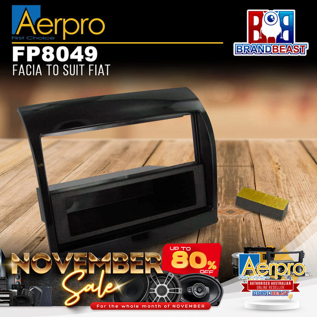 Aerpro FP8049 Single/Double DIN Black Facia Kit Suit Fiat Ducato 2012 - 2014