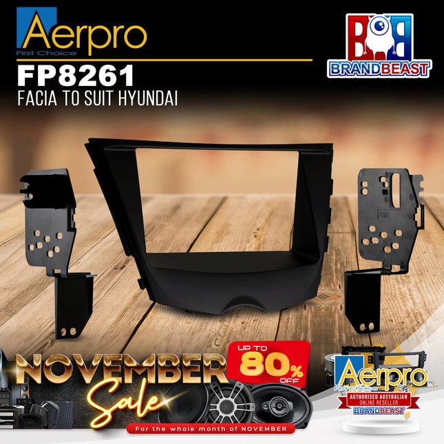 Aerpro FP8261 2-DIN Facia Kit Suit Hyundai Veloster 2011-On (Matte Black)