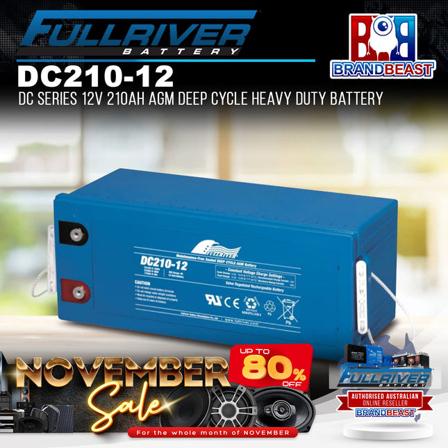 Fullriver DC210-12 DC Series 12V 210Ah AGM Deep Cycle Heavy Duty Battery