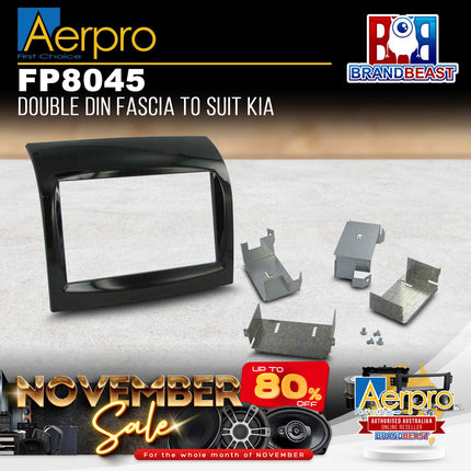Aerpro FP8045 Double DIN Gloss Black Facia Kit Suit Fiat Ducato 2012 - 2014