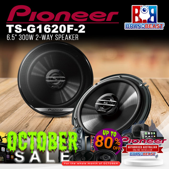 Pioneer TS-G1620F-2 G-Series 6.5" 300W 2-Way Coaxial Speakers - Pair