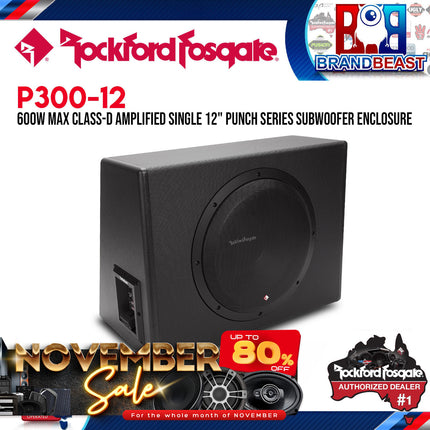 Rockford Fosgate P300-12 Punch Single 12" 300 Watt Amplified Subwoofer