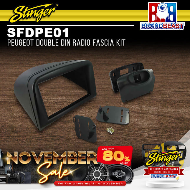 Stinger SFDPE01 Peugeot Double DIN Radio Fascia Kit