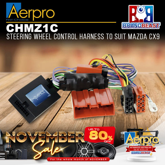 Aerpro CHMZ1C Steering Wheel Control Harness For Mazda CX-9/Mazda 3 Bose Systems