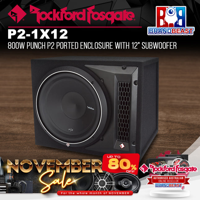 Rockford Fosgate P2-1X12 Punch Single P2 12" Loaded Enclosure