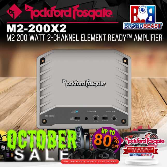 Rockford Fosgate M2-200X2 M2 200 Watt 2-Channel Element Ready™ Amplifier