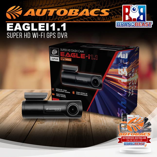 Autobacs EAGLEI1.1 Super HD Wi-Fi GPS DVR Dash Camera