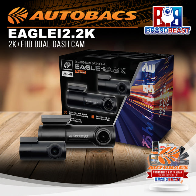 Autobacs EAGLEI2.2K 2K+FHD DUAL Dashcam