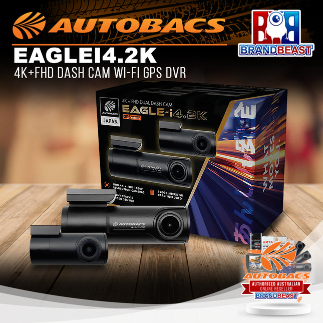 Autobacs EAGLEI4.2K 4K+FHD Dash Cam WI-FI GPS DVR