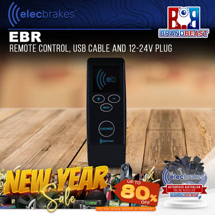 Elecbrakes EBR Remote Control, USB Cable and 12-24V Plug