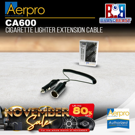Aerpro CA600 Cigarette Lighter Extension Cable