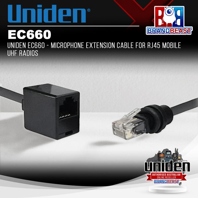 UNIDEN EC660 - Microphone Extension Cable for RJ45 Mobile UHF Radios
