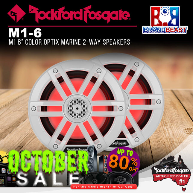 Rockford Fosgate M1-6 M1 6" Color Optix Marine 2-Way Speakers