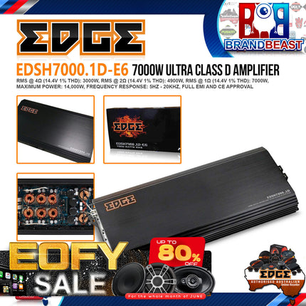 Edge EDSH7000.1D-E6 7000 Watts Ultra Class D Amplifier