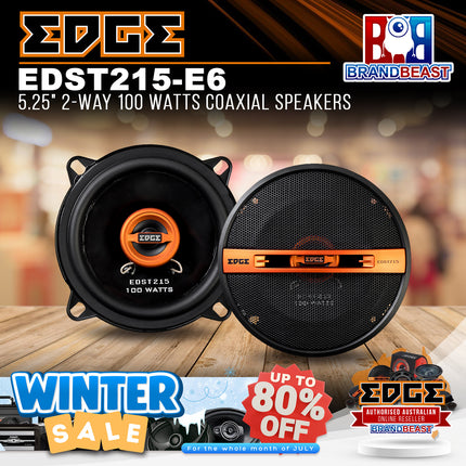 Edge EDST215-E6 5.25" 2-Way 100 Watts Coaxial Speakers