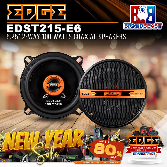 Edge EDST215-E6 5.25‚Ä≥ 2-Way 100 Watts Coaxial Speakers